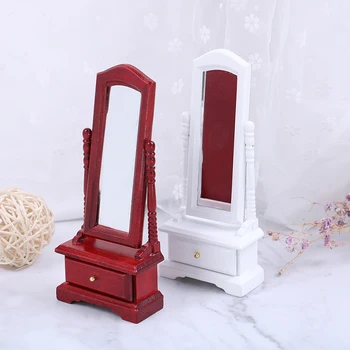 1:12 Mini Kuća Lutaka Dugometražni Toaletni Ogledalo Model S Patentnim Pribor Namještaj Za Sobe Igračka Kućica Za Lutke Pribor Za Djecu