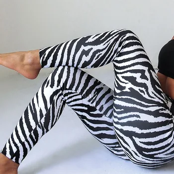 SAGACE joga hlače crno-bijeli prugasti jacquard hip beg fitness yoga hlače energije bešavne tajice teretana sportske tajice tanak