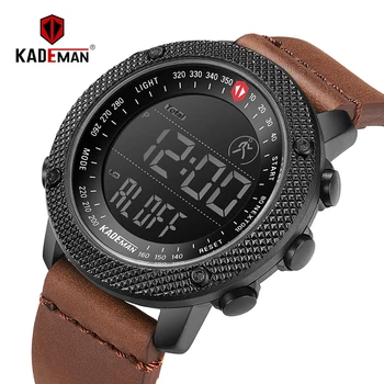 KADEMAN top brand luksuznih Muški sportski sat vodootporan digitalni LED datum vojna koža moda vanjski ručni sat Relogio