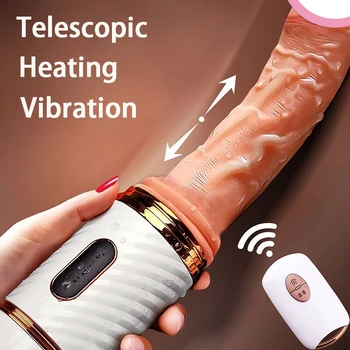 Automatsko sex machine teleskopski dildo vibrator za žene ogroman kurac anal strapon igračke realističan penis ženski alat masturbacije