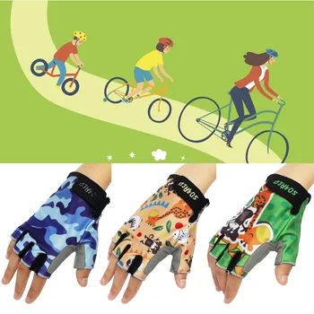 Dječji Biciklističke rukavice Half Prst Quick Drying Breathable Anti-sweat Safety Handwear For Balance Bike