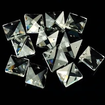 50 kom. / lot 14 mm 16 mm 18 mm / 22 mm kristalnim lusterima Prizma trg perle s dvije rupice lampe luster pribor