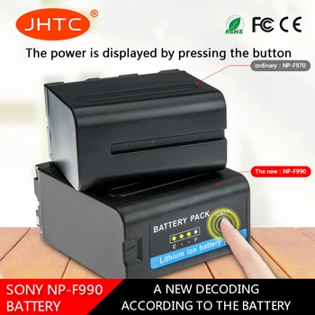 JHTC 8800mAh NP-F990 NP F990 baterija kamere za Sony Kamkorder HXR-MC1500C NEX-EA50 DSR-PD198P HVR-Z7C NX3 5 i led video svjetlo