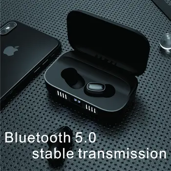 TWS Bluetooth V5.0 slušalice su Bežične slušalice s mikrofonom sportske vodootporne slušalice 2000mAh, stalak za punjenje kutija za Android i IOS