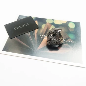Trodimenzionalni prsten Falcon Pave, 2019 925 sterling srebra Lucky Fashion Jewelry modni buntovni ulični poklon za žene i muškarce