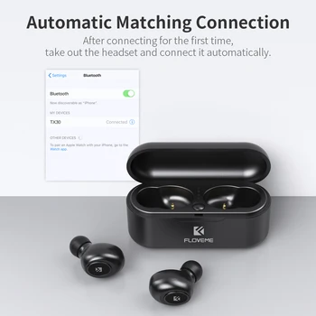 FLOVEME TWS 5.0 Bluetooth slušalice, mini bežične slušalice 3D stereo zvuk slušalice buke gaming slušalice stalak za punjenje kutija