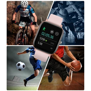 Pametni satovi New 2020 Full Touch Fitness Tracker Blood Pressure Smartband biti prijenosni uređaj za GTS Multi-language vodootporan IP67