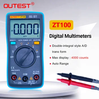 OUTEST ZT100 Digital Multimeter Auto Range AC/DC Current Napon Otpor,Kapacitet, Diode And Continuity Testing Frequency
