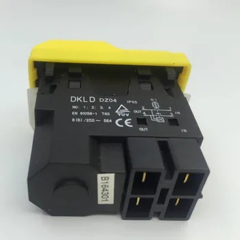 DZ04 4-pinski vodootporan elektromagnetski gumb prekidača Start Stop Prekidač za brušenje stroja 250VAC 8(6)A