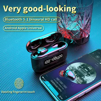 Zaslon slušalice LED Power Sports Bluetooth 5.1 za iphone 12 pro max slušalice 3500mAh bežične slušalice zaslon osjetljiv na dodir za upravljanje slušalice
