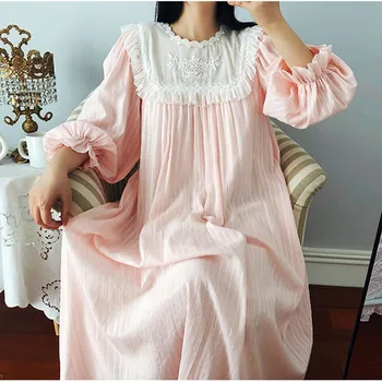 Ženska Lolita haljina Princeza pidžama antička Palača stil čipka izvezena spavaćice. Victorian spavaćica dnevni boravak pidžama